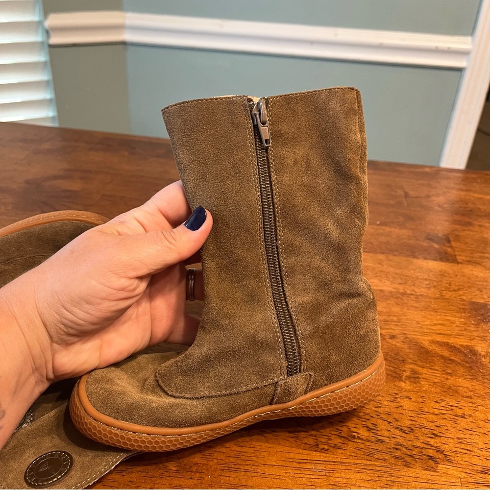 Livie and Luca brown suede tiempo Boots with Button Accents size 11 - Picture 3 of 6